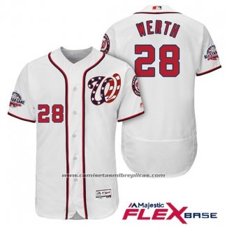 Camiseta Beisbol Hombre Washington Nationals Jayson Werth Blanco 2018 All Star Primera Alterno Flex Base