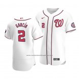 Camiseta Beisbol Hombre Washington Nationals Luis Garcia Autentico Primera Blanco