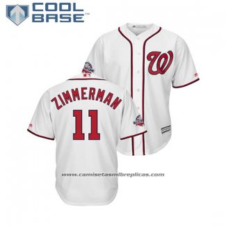 Camiseta Beisbol Hombre Washington Nationals Ryan Zimmerman 2018 All Star Cool Base Blanco