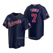 Camiseta Beisbol Hombre Washington Nationals Trea Turner Replica Azul