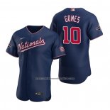 Camiseta Beisbol Hombre Washington Nationals Yan Gomes Autentico Replica Azul