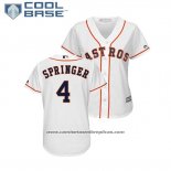 Camiseta Beisbol Mujer Astros George Springer Cool Base Blanco