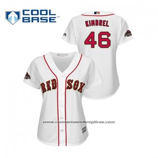 Camiseta Beisbol Mujer Boston Red Sox Craig Kimbrel 2019 Gold Program Cool Base Blanco