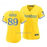 Camiseta Beisbol Mujer Boston Red Sox Tanner Houck 2021 City Connect Replica Oro
