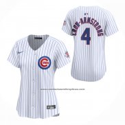 Camiseta Beisbol Mujer Chicago Cubs Pete Crow Armstrong 150 Aniversario Limited Blanco
