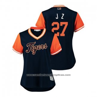 Camiseta Beisbol Mujer Detroit Tigers Jordan Zimmermann 2018 LLWS Players Weekend J Z Azul