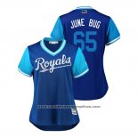 Camiseta Beisbol Mujer Kansas City Royals Jakob Junis 2018 LLWS Players Weekend June Bug Azul