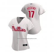 Camiseta Beisbol Mujer Philadelphia Phillies Rhys Hoskins 2020 Replica Primera Blanco