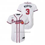 Camiseta Beisbol Nino Atlanta Braves Dale Murphy Replica Primera Blanco