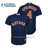 Camiseta Beisbol Nino Houston Astros George Springer Cool Base Alterno Azul