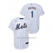 Camiseta Beisbol Nino New York Mets Amed Rosario Replica Primera Blanco