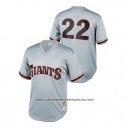 Camiseta Beisbol Nino San Francisco Giants Will Clark Cooperstown Collection Mesh Batting Practice Gris