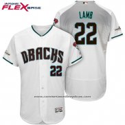 Camiseta Beisbol Hombre Arizona Diamondbacks 2017 Postemporada 22 Jake Lamb Blanco Flex Base