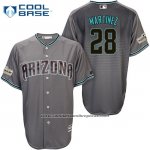 Camiseta Beisbol Hombre Arizona Diamondbacks 2017 Postemporada 28 Jd Martinez Gris Cool Base Camiseta Beisbol Hombre Arizona Diamondbacks 2017 Postemporada 28 Jd Martinez Gris Cool Base