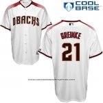 Camiseta Beisbol Hombre Arizona Diamondbacks 21 Zack Greinke Blanco 2017 Cool Base
