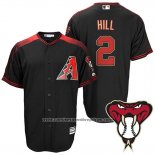 Camiseta Beisbol Hombre Arizona Diamondbacks 2 Aaron Hill Negro Alterno