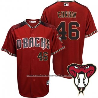 Camiseta Beisbol Hombre Arizona Diamondbacks 46 Patrick Corbin Rojo Alterno