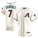 Camiseta Beisbol Hombre Arizona Diamondbacks Corbin Carroll Primera Limited Crema