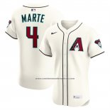 Camiseta Beisbol Hombre Arizona Diamondbacks Ketel Marte Primera Elite Crema