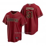 Camiseta Beisbol Hombre Arizona Diamondbacks Randy Johnson Alterno Replica Rojo