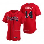 Camiseta Beisbol Hombre Atlanta Braves Adam Duvall Autentico Alterno Rojo