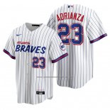 Camiseta Beisbol Hombre Atlanta Braves Ehire Adrianza Replica 2021 City Connect Blanco