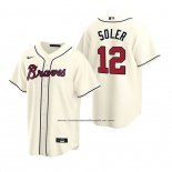 Camiseta Beisbol Hombre Atlanta Braves Jorge Soler Replica Alterno Crema