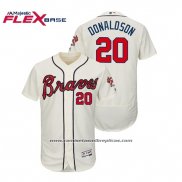 Camiseta Beisbol Hombre Atlanta Braves Josh Donaldson Flex Base Autentico Collezione Alterno Crema