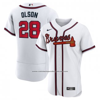 Camiseta Beisbol Hombre Atlanta Braves Matt Olson Primera Autentico Blanco