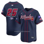 Camiseta Beisbol Hombre Atlanta Braves Numero 25 2025 MLB Speedway Classic Alterno Limited Azul