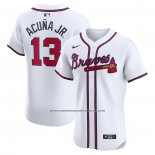 Camiseta Beisbol Hombre Atlanta Braves Ronald Acuna Jr. 2022 Gold Program Replica Blanco