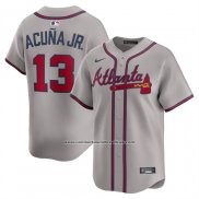 Camiseta Beisbol Hombre Atlanta Braves Ronald Acuna Jr Segunda Limited Gris
