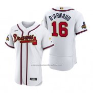 Camiseta Beisbol Hombre Atlanta Braves Travis D'arnaud 2022 Gold Program Autentico Blanco