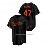 Camiseta Beisbol Hombre Baltimore Orioles John Means Replica Alterno Negro