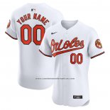 Camiseta Beisbol Hombre Baltimore Orioles Primera Elite Personalizada Blanco