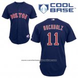 Camiseta Beisbol Hombre Boston Red Sox 11 Clay Buchholz Azul Alterno Cool Base