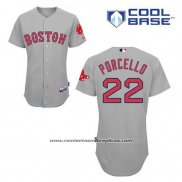 Camiseta Beisbol Hombre Boston Red Sox 22 Rick Porcello Gris Cool Base