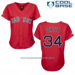 Camiseta Beisbol Hombre Boston Red Sox 34 David Ortiz Rojo Cool Base