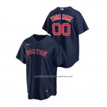 Camiseta Beisbol Hombre Boston Red Sox Personalizada Replica Alterno Azul