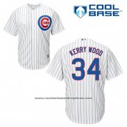 Camiseta Beisbol Hombre Chicago Cubs 34 Kerry Wood Blanco Primera Cool Base