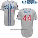 Camiseta Beisbol Hombre Chicago Cubs 44 Anthony Rizzo Autentico Collection Gris Cool Base