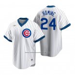 Camiseta Beisbol Hombre Chicago Cubs Andrew Romine Cooperstown Collection Primera Blanco