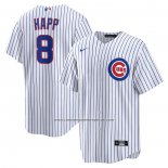 Camiseta Beisbol Hombre Chicago Cubs Ian Happ Primera Replica Blanco