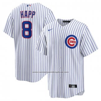 Camiseta Beisbol Hombre Chicago Cubs Ian Happ Primera Replica Blanco