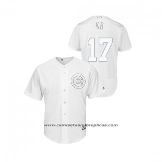 Camiseta Beisbol Hombre Chicago Cubs Kris Bryant 2019 Players Weekend Kb Replica Blanco