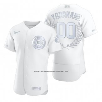 Camiseta Beisbol Hombre Chicago Cubs Personalizada Award Collection Blanco