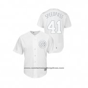 Camiseta Beisbol Hombre Chicago Cubs Steve Cishek 2019 Players Weekend Speedpass Replica Blanco