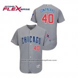Camiseta Beisbol Hombre Chicago Cubs Willson Contreras Flex Base Gris
