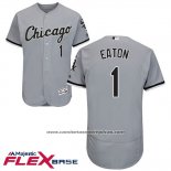 Camiseta Beisbol Hombre Chicago White Sox 1 Adam Eaton Gris Autentico Collection Flex Base