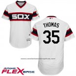 Camiseta Beisbol Hombre Chicago White Sox 35 Frank Thomas Autentico Collection Blanco Flex Base